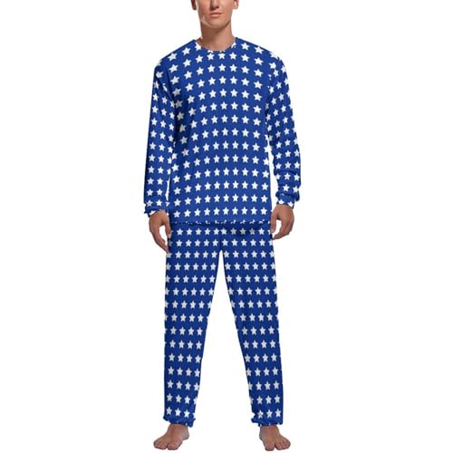 Haut et bas de pyjama manche longue homme ensemble de nuit aux finitions soignées