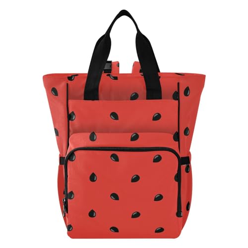 innewgogo Watermelon Diaper Bag Backpack for Baby Boy Girl Large Capacity Baby Changing Totes with Three Pockets Multifunction Travel Baby Bag for Picnicking