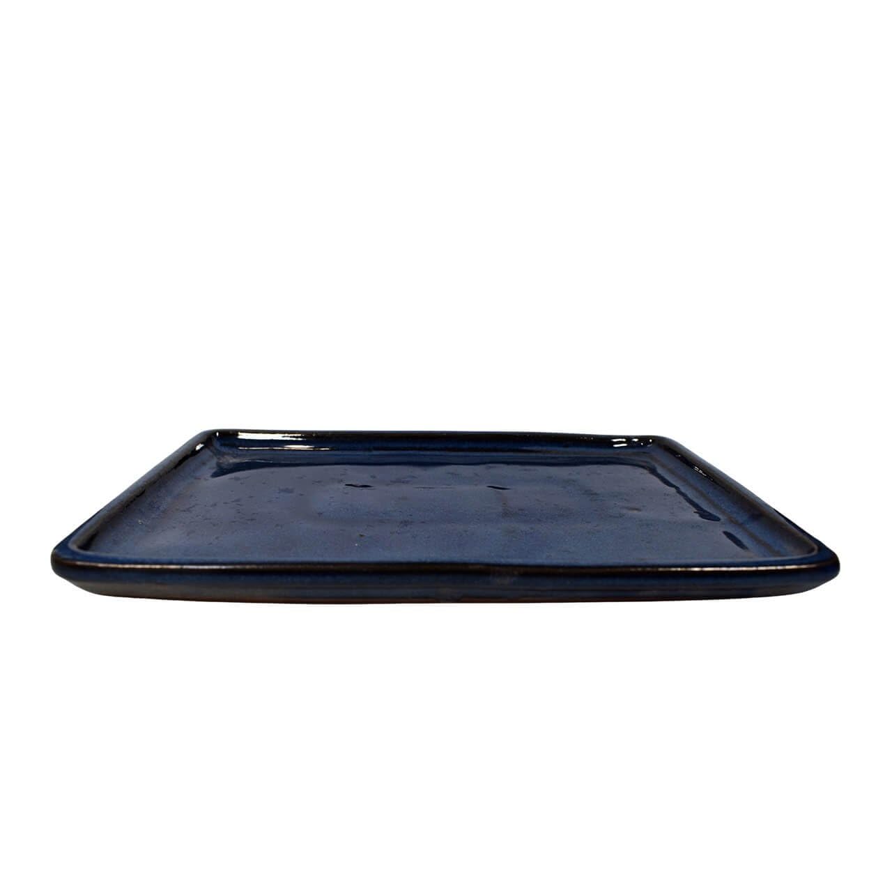 Yugen Bonsai Blue Bonsai Drip Tray - Rectangle - 235X175mm | Ceramic Bonsai Tray