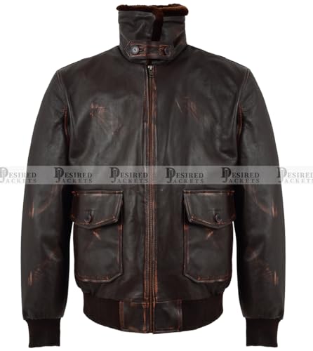 Navy G-1 Real Leather Bomber Jacket Men with Removable Fur Collar Vintage Flight Aviator Leather Jacket Men2