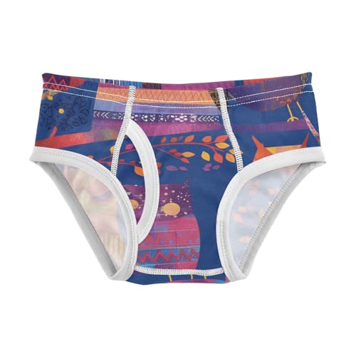KLL Cute Colorful Owls and Trees Toddler Boys Soft Nighttime Underwear Cute Children Panties