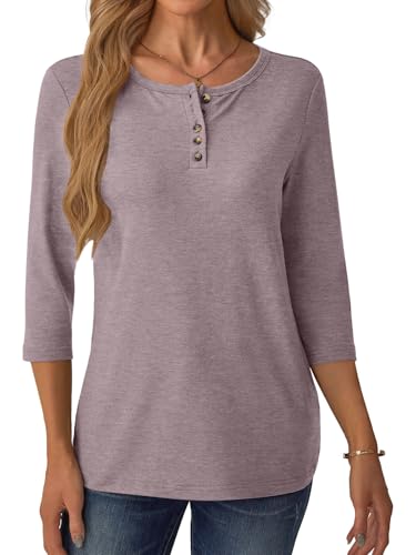 GKBK Women's 3/4-Sleeve Henley Tunic Top - 4.94 w/ Code + 50% Off Code 3PETS28S - image 4