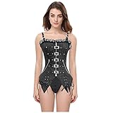 Occasion - Ce corset élégant est parfait pour le style gothique et peut être utilisé comme . Parfait pour les mariages, les fêtes de Noël, les boîtes de nuit, le cosplay d'Halloween, l'intime, les spectacles sur scène ou les occasions coquines. Les jupes ou tout autre type de pantalon slim sont parfaits.