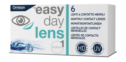 Easy Day Lens, 6 Lenti A Contatto Mensili per la correzione della miopia, -4,50