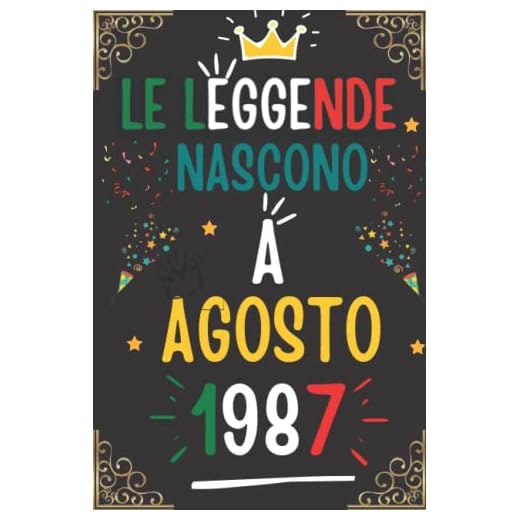 LE LEGGENDE NASCONO A AGOSTO 1987: regali compleanno uomo e donna, 35 anni di compleanno regalo uomo e donna 35 anni, regalo per lui/lei, Taccuino da110 pagine
