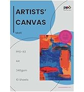 PPD Printable Fabric Sheets, Canvas Paper for Inkjet Printer, 8.5x11" Photo Fabric Printer Sheets...