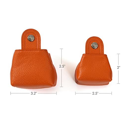Image of Cockatoo Genuine Leather Coin Pouch Change Holder, Mini Snap Pocket Wallet for Men Women (Red, Small)