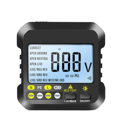 10/16A デジタルディスプレイ電源ソケットテスター電圧計漏れ検出コンセント極性チェック検出器電気技師ツール米国プラグ