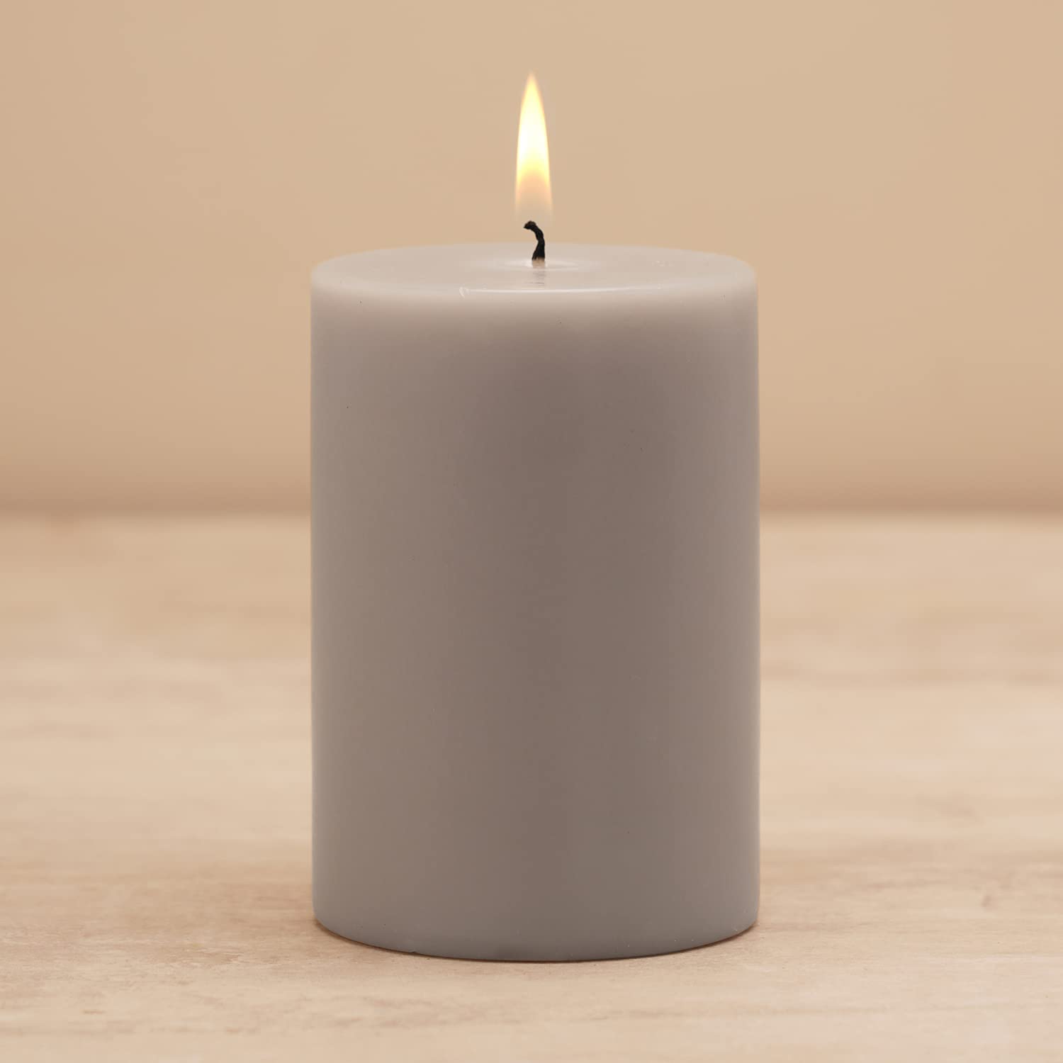 Pure Home and Living Grey Lavender and Chamomile Pillar Candle