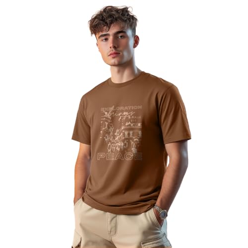 Image of Nobero 100% Cotton T Shirts for Men Stylish | Regular Fit | Graphic Printed T Shirts for Men 180 GSM Combed Cotton | Round Neck Half Sleeve | Pack of 3