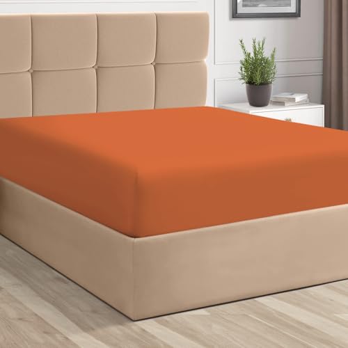 Pizuna Pure 100% Cotton King Fitted Sheet - Luxurious 400 Thread Count Long Staple Cotton Sateen Weave 15