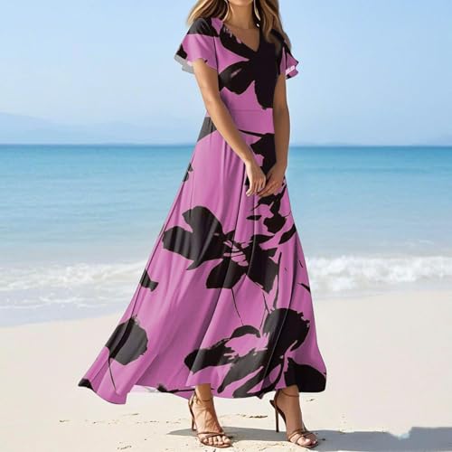 Robe florale longue taille haute pour silhouette élancée - 3