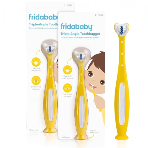 Frida Baby Triple-Angle Toothhugger Training Toothbrush for Toddler Oral Care (Pack of 2)
