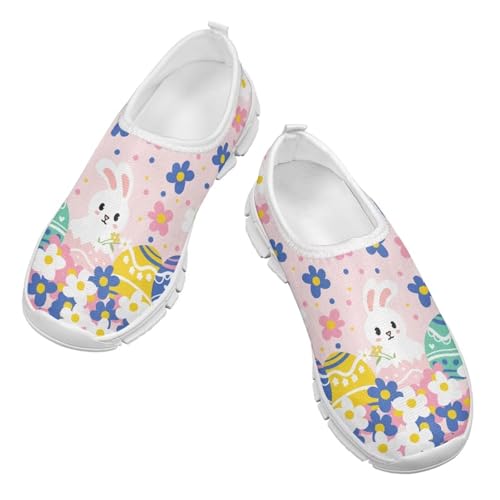 Doojoayie Funny Easter Shoes for Girls Slip On Sneakers Sport Running Shoes2