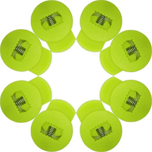 AliBall Glove Locks, Lace Locks for Baseball Glove 8 Pack, Never Need Thying Knots Again, Strong Elasticity, Made Plastic and Springs, Fits All Gloves, Baseball Glove Accessories (Neon Green)