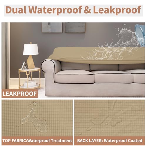 Image of Easy-Going 100% Waterproof Couch Cover, 3 Cushion Oversized Sofa Cover