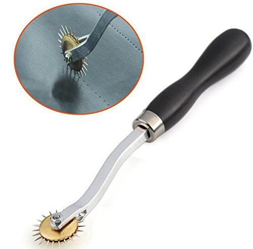 Wisfor Roulette à Patron Couture 4 mm Roue de Traçage de Motif en Tissu Cuir Papier Leather Tool