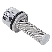 EVTSCAN Ersatz Für Hydrauliköl-Einfüllsieb Für Ölbehälter, Einfüllsieb-Entlüftungskappenbaugruppe aus Kohlenstoffstahl Für Auto-Fahrzeug-Bagger-Traktor, 28-mm-Flanschinstallation