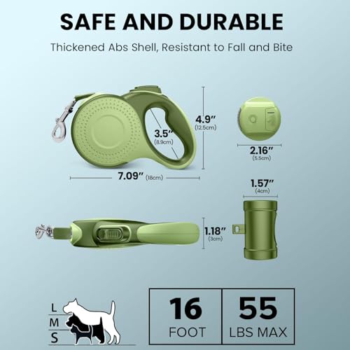 Laisse rétractable anti-traction pour chien 8m résolvant les chocs - 4