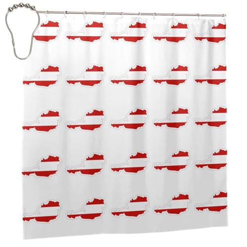 Rideau de douche polyester anti-rouille à bouton-pression 183cm - 3