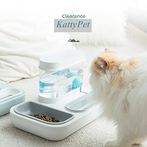 Kattypet Gravity Cat Water Dispenser and Food Bowl, Automatic Cat Water Bowl with Extra Food Feeder for Cats and Small… - Image 7