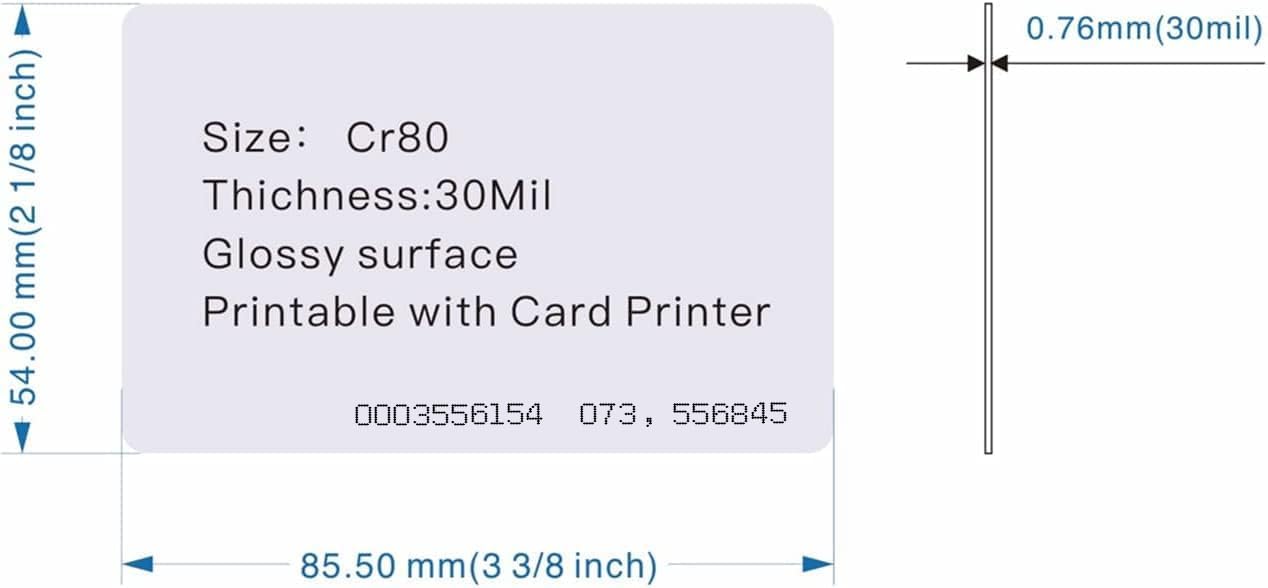 100 Stück kontaktlose 125 kHz RFID Proximity Karten Smart ID Karte 0,8 mm dick für Zugangskontrollsystem & Zeitangskontrolle & Türeinstieg TK4100 EM4100 Lesezeichen
