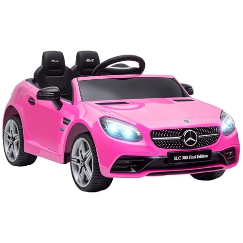 AIYAPLAY Voiture électrique pour Enfants Licence Mercedes SLC 300, 12V, V. Max. 5 Km/h Effets sonores + Lumineux, télécommande parentale 2,4G, véhicule électrique...