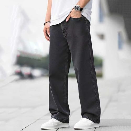 Jean droit à jambe large ado 13-17 ans coupe rétro ample - 2