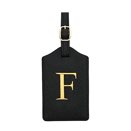 Image of Luggage Tag PU Leather for Suitcase Baggage Handbag Travel Bag Label Suitcase Tag Label Tag w. Name Card & Privacy Cover (F)