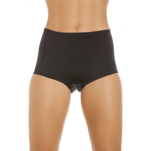 Camille Womens Two Pack Smooth High Waist Black Control Briefs 12