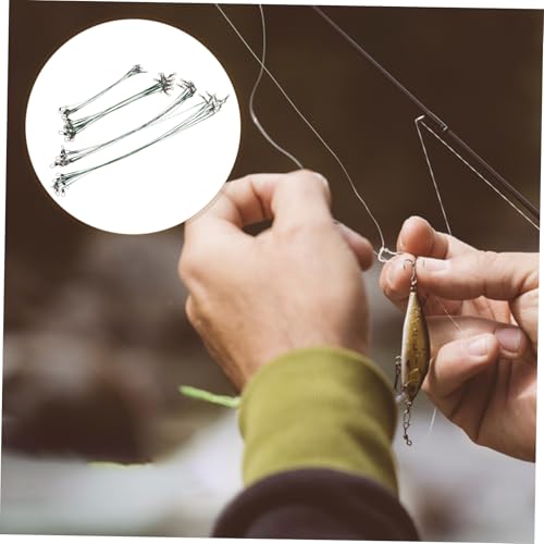 40pcs Fishing Wire Leaders con doble cierre alta resistencia miniatura 7