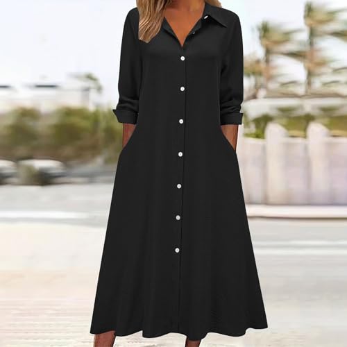 Robe chemise longue de haute qualité au tombé fluide impeccable