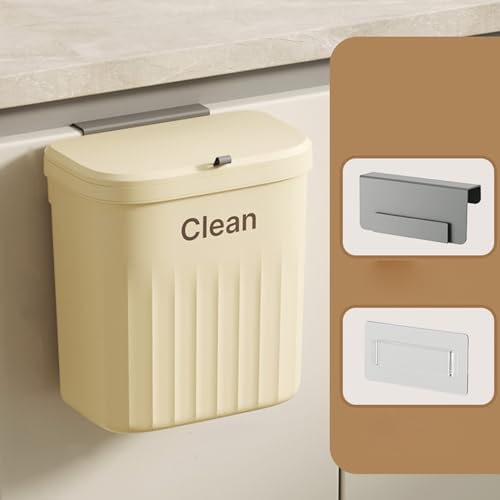 Caneca de basura de cocina para montaje en pared blanca miniatura 6
