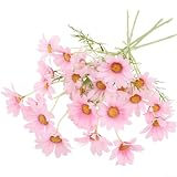 5 margherite in finta seta con steli, 52 cm, piante artificiali realistiche, per matrimoni, casa, giardino, tavolo, centrotavola, decorazione (B)