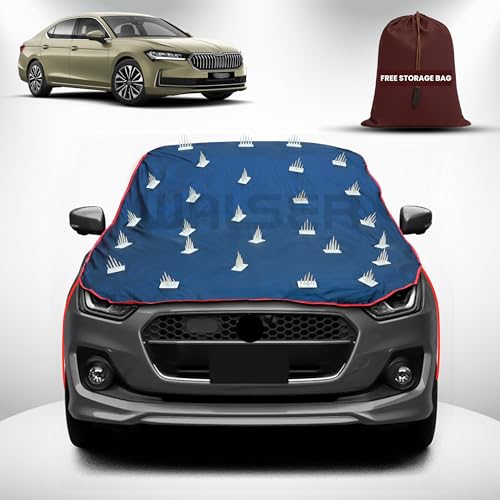 Image of WALSER Spike Car Cover for Skoda Superb | Anti-Climb Nail Guard for Dogs & Monkeys | Protects Bonnet, Roof & Dicky | UV, Dust & Snow Protection | Spike Cover with 4 Adjustable Hook