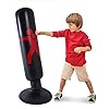 Inflatable-Kids-Punching-Bags-with-Stand-64-Inch-Freestanding-Punching-Bag-for-Kids-and-Adults-Kids-Kickboxing-Bop-Bag-Immediate-Bounce-Back-for-Karate-Taekwondo-MMA-Red-Red Inflatable Kids Punching Bags with Stand, 64 Inch Freestanding Punching Bag for Kids and Adults, Kids Kickboxing Bop Bag Immediate Bounce-Back for Karate, Taekwondo, MMA (Red) (Red) (Black)