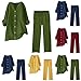 Beach Sets for Women,Summer Outfits for Women Lightweight Loose 2 Piece Tracksuit Long Sleeve Button Tops with Pants Cotton Linen Sets,Deals