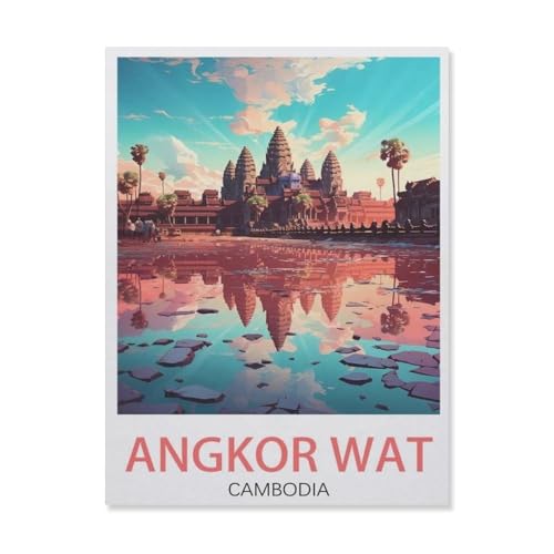 Angkor Wat, Cambodge，Adultes Puzzle Impossible De 1000 Pièces Décompression Jeu De Cadeaux Éducatifs pour Adultes（50x70cm）-DV92