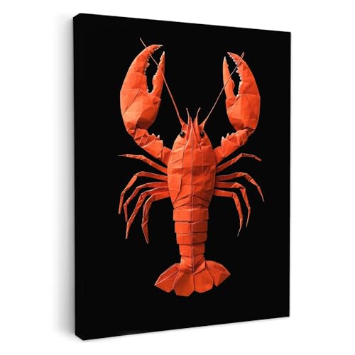 MuchoWow© Impression sur Toile Decoration Murale Peinture 30x40 cm Tableaux Art Décoratif Muraux Décoration Chambre Papier - Papier origami - Rouge