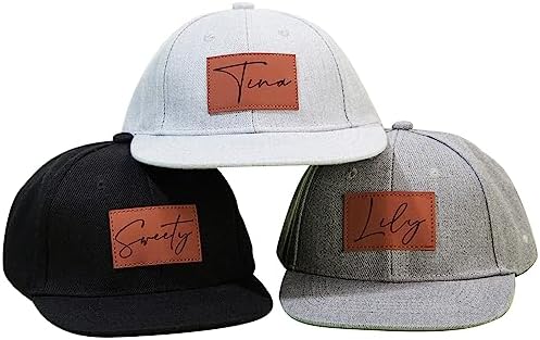 Personalized Toddler Baseball Hat Caps,Custom Name Kids Hat, Adjustable Snapback Truck Caps for Infant Baby Boys Girls Adults (A)