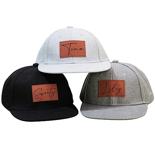 Personalized Toddler Baseball Hat Caps,Custom Name Kids Hat, Adjustable Snapback Truck Caps For Infant Baby Boys Girls Adults (A) #TOP1