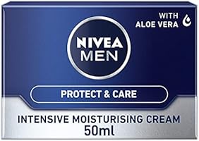 NIVEA MEN Intensive Moisturising Face Cream Protect & Care Pack of 3 (3 x 50 ml), Face Moisturiser for Dry Skin,...