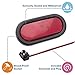 Lumitronics 6 Inch Oval Sealed Waterproof Stop/Turn/Tail Light with Grommet and Right Angle Plug Kit