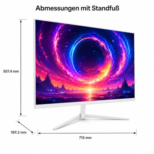 ZZA 32 Zoll Full HD Monitor, 1920 x 1080, PC-Bildschirm für Homeoffice, VA – Ansicht 8