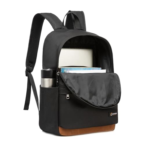 Travel Backpack, 17 Inch Laptop Backpack, Water Resistant College Bookbag, Large Capacity Computer Backpacks (Black)3