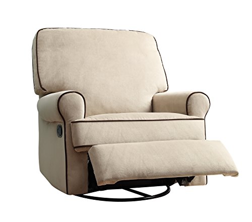 Pulaski Birch Hill Swivel Glider Recliner, Doe with Coffee Piping - Thumbnail 4