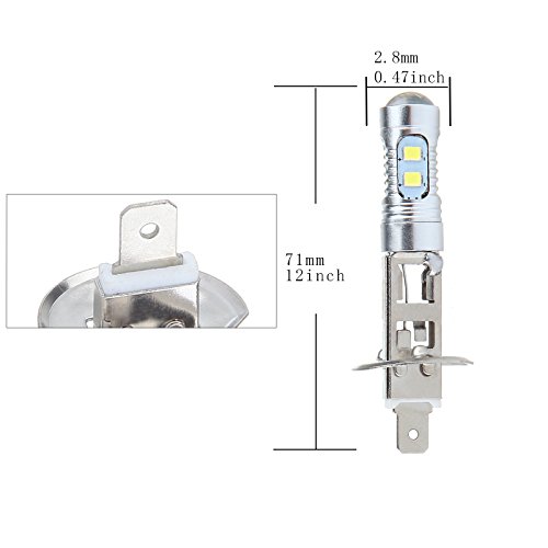 Cciyu Super White 6500K H1 10W Car Led Xenon Fog Light,2Pack #TOP2