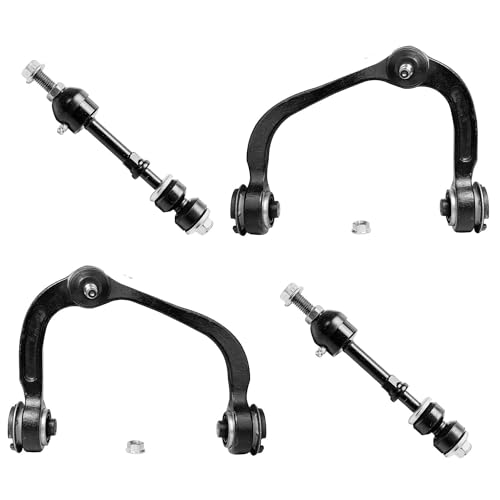 Image of Detroit Axle - 2WD Front End Suspension Kit for 05-08 F-150 Lincoln Mark LT, 2 Upper Control Arms w /Ball Joint 2 Sway Bars 2 Struts & Coil Spring 2005 2006 2007 2008 Replacement - 6pc Set
