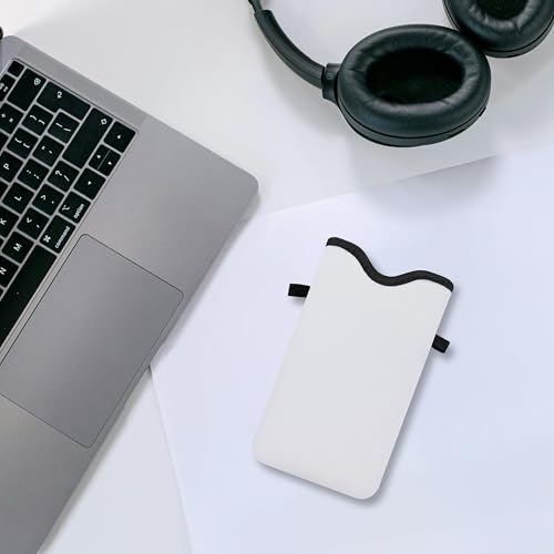 Image of Men Women Phone Sleeve Pouch Case Bag with Crossbody Strap /Neck Lanyard for iPhone 17 /16 /15 Pro Max, Air, 16 /15 Plus, 16e; White