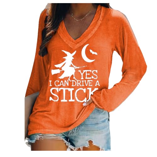 Why Yes I Can Drive A Stick Shirt Halloween Witch Funny Shirts